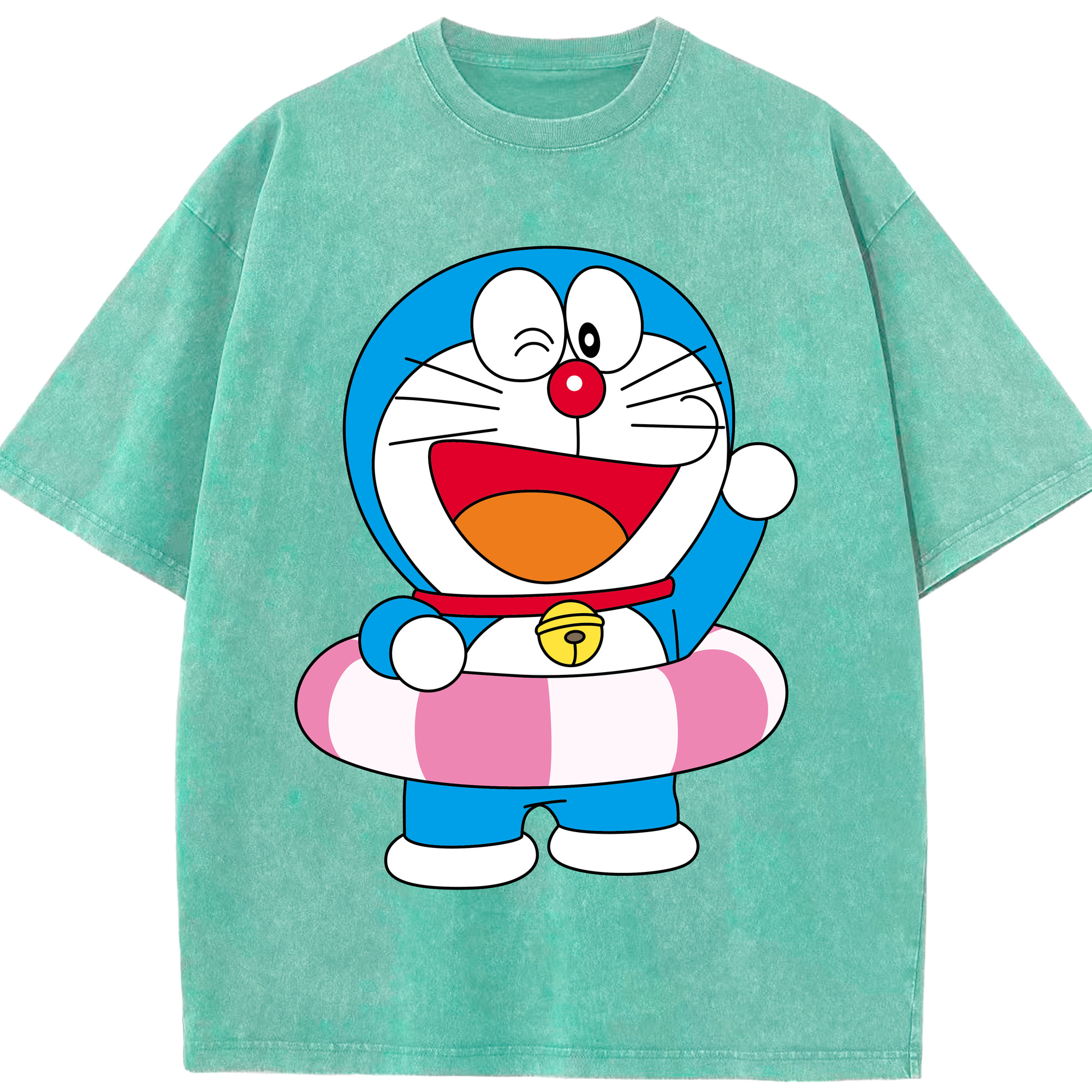（画像用） ドラえもん Doraemon 綿100% ヴィンテージ風 半袖Tシャツ（フロントプリント）